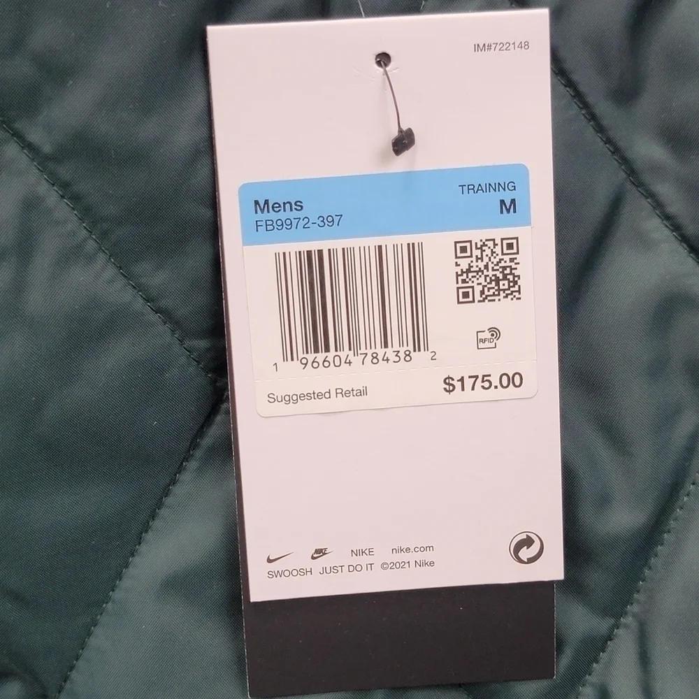 Nike Sport & Sanctuary Corduroy Jacket Men's Size Medium Green FB9972-397 New